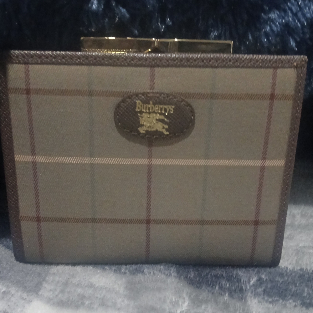 Burberry Checkered Wallet in Brown and Tan